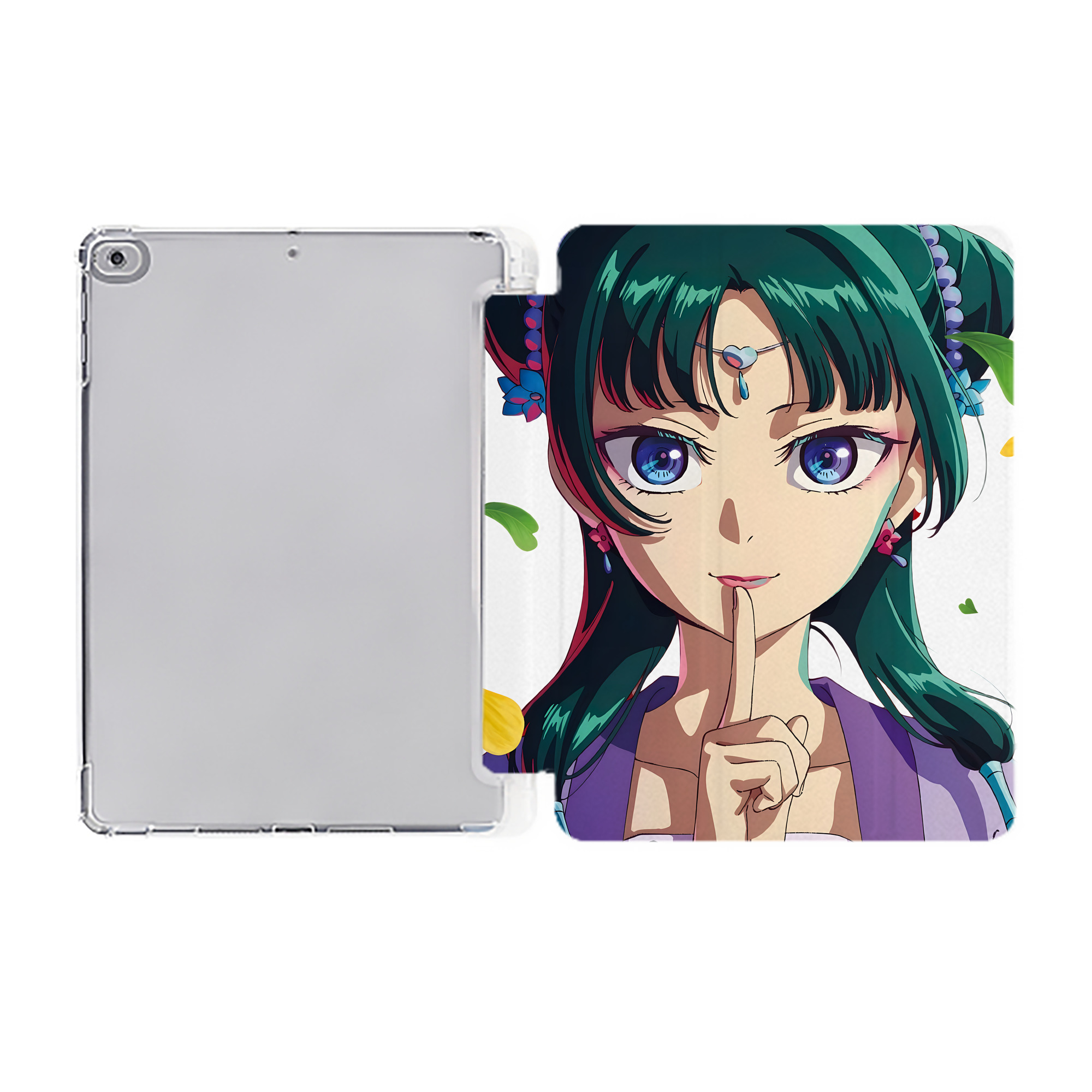 （画像用） 薬屋のひとりごと The Apothecary Diaries IPad ケース ペン収納付き 三つ折りスタンド PUレザー×シリコン 対応機種9.5/10.5/10.9インチ